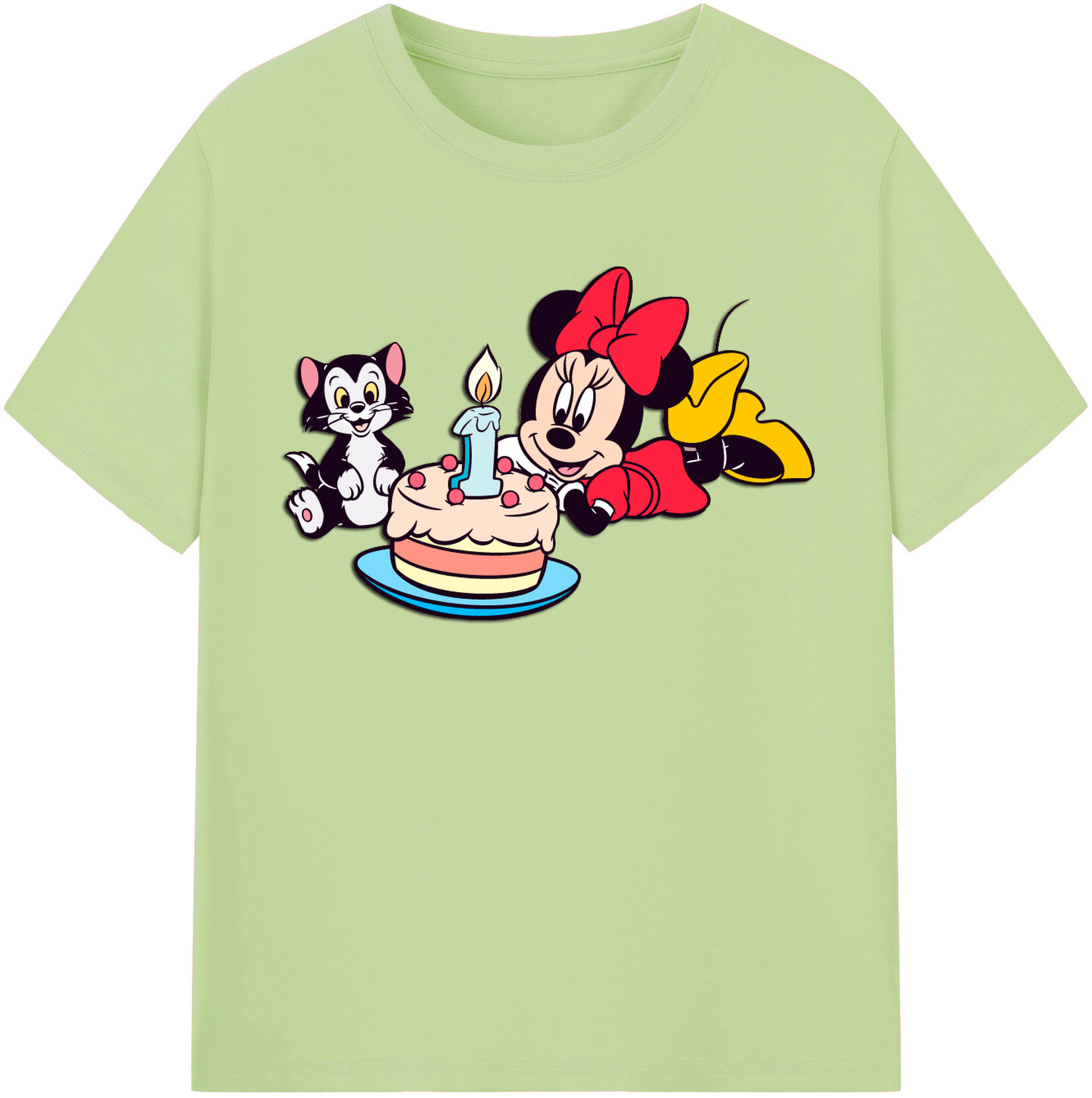 （画像用） ミッキーマウス Mickey Mouse 綿100％半袖Tシャツ（フロントプリント）